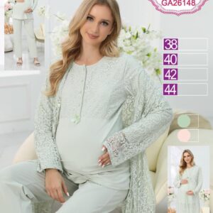 بيجامه قطن 3 قطع